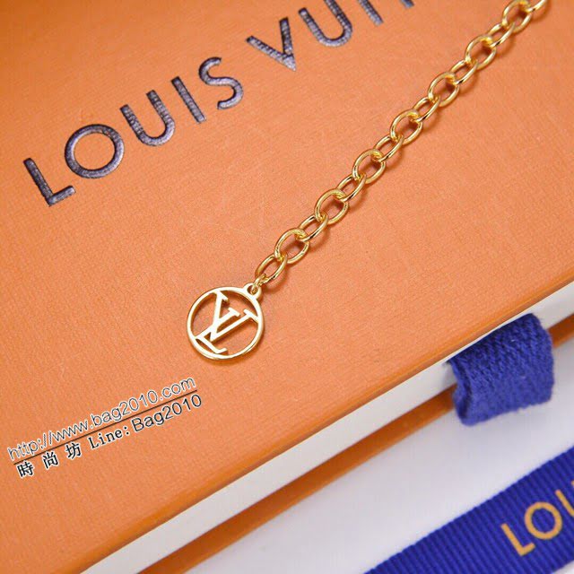 Louis Vuitton新款飾品 路易威登字母T項鏈 LV簡約字母金色可調節鎖骨鏈  zglv2217